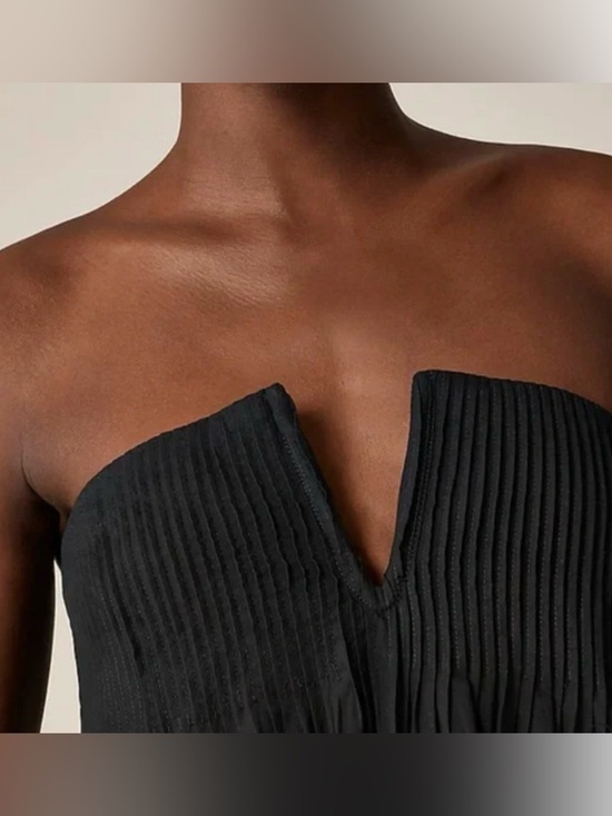 J. Crew Collection Strapless Maxi Dress with Pleats - Picture 3 of 8